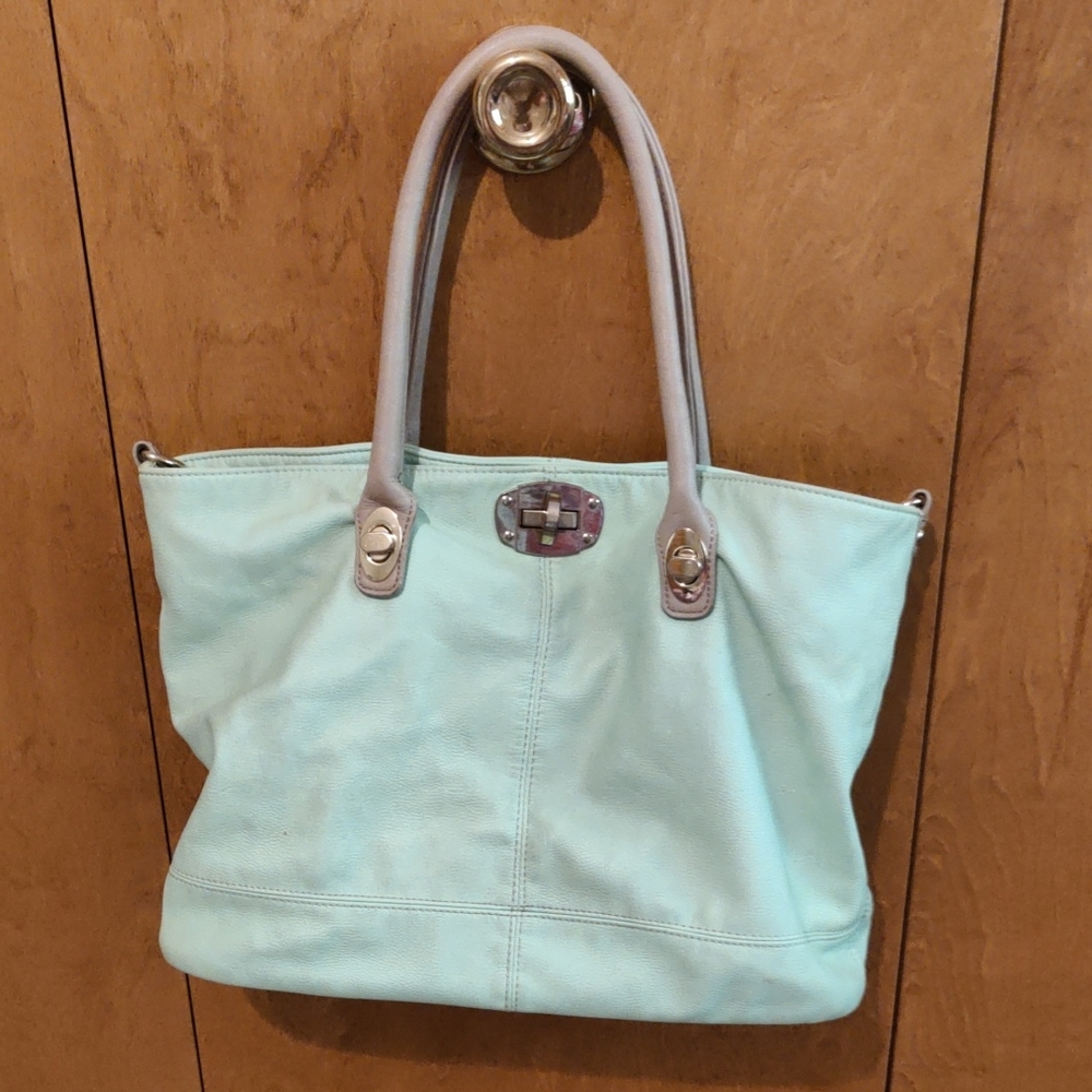 Charming Charlie Light Blue Tote Bag